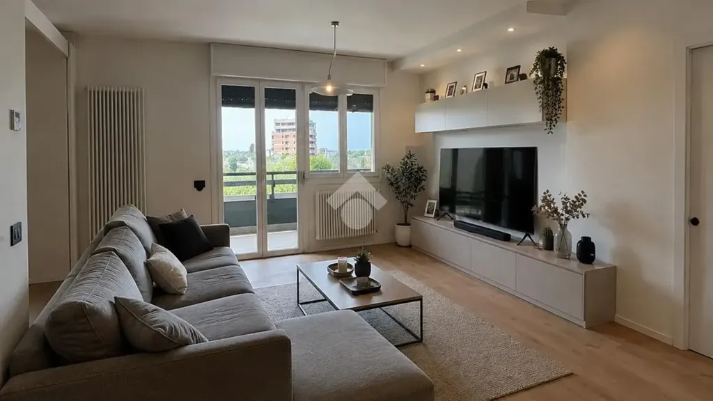 Living Room - Rusticated Apartment with Panoramic View in Reggio Emilia