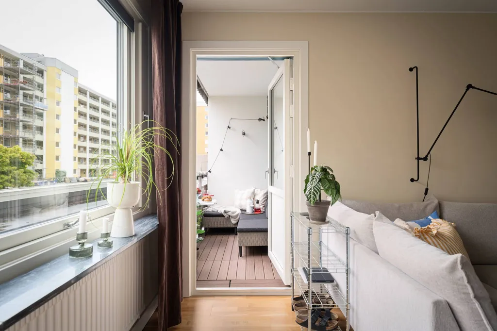 Séjour - Apartment with West-Facing Balcony in Majorna