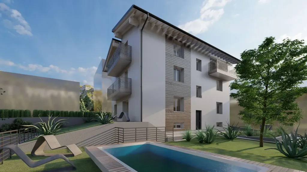 Modern Bilocale with Mini Pool in Pisogne