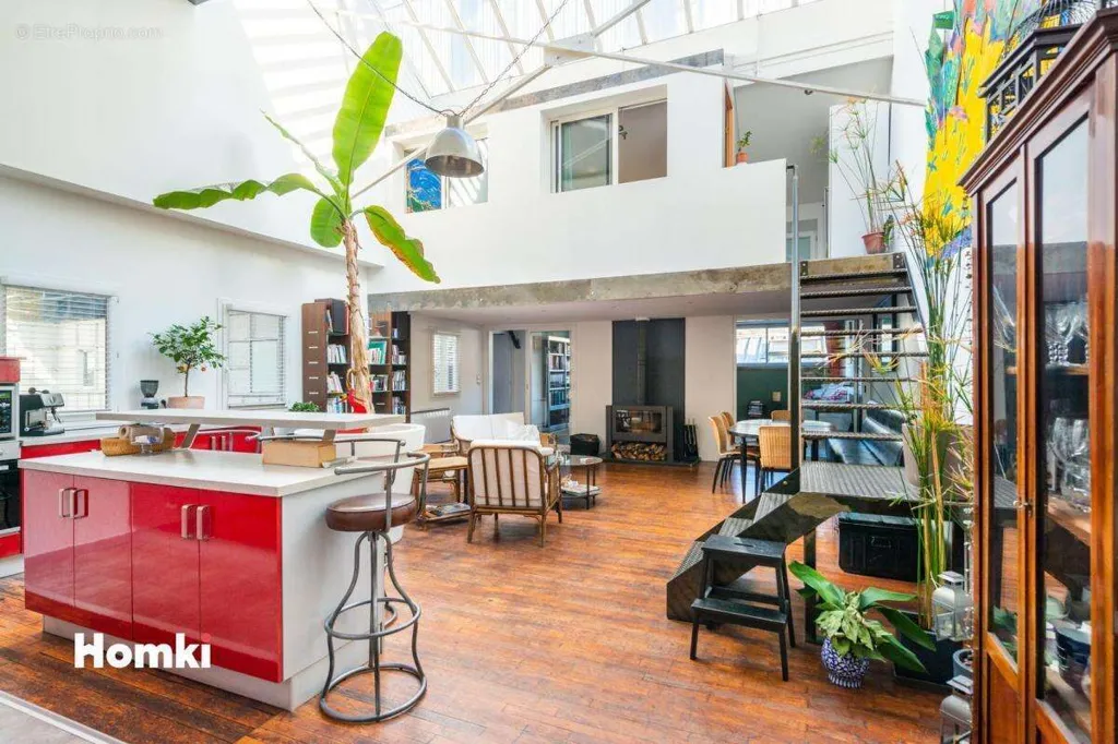 Cuisine - Loft Rénové avec Cuisine Américaine à Nantes
