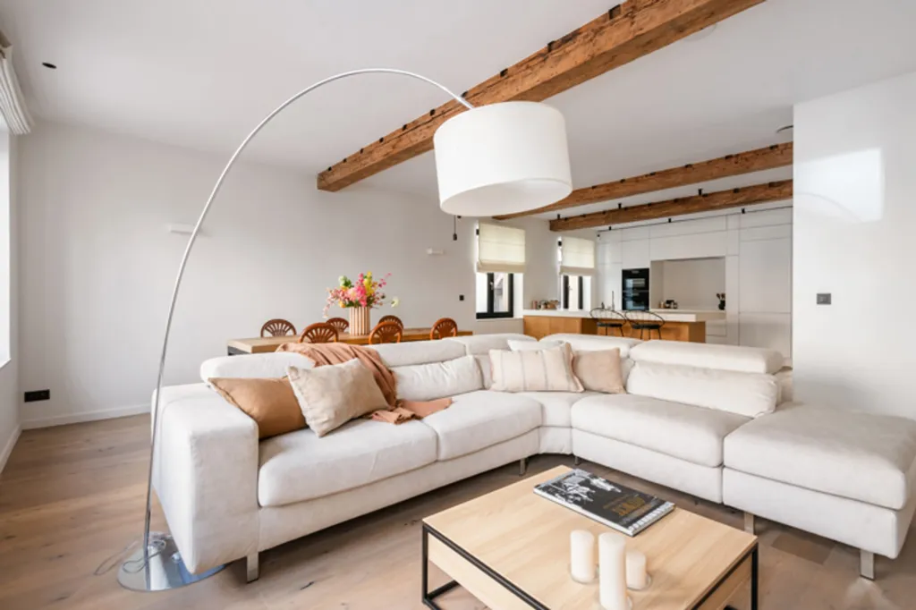 Living Room - Duplex Penthouse with Spacious Terrace in Antwerp
