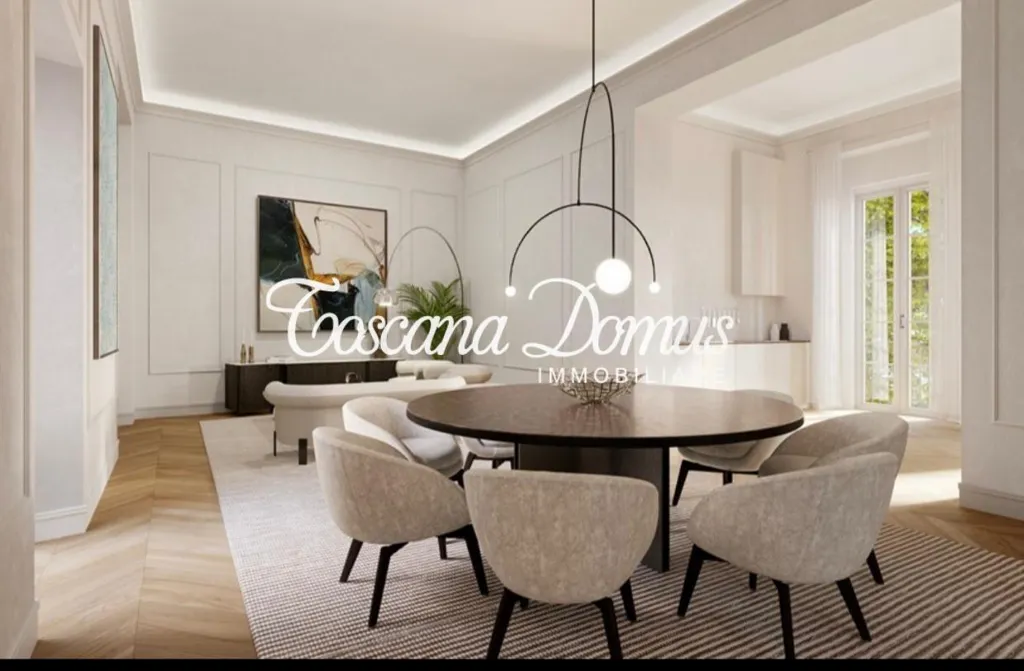 Dining Room - Luxury Apartment with Private Garden in Florence