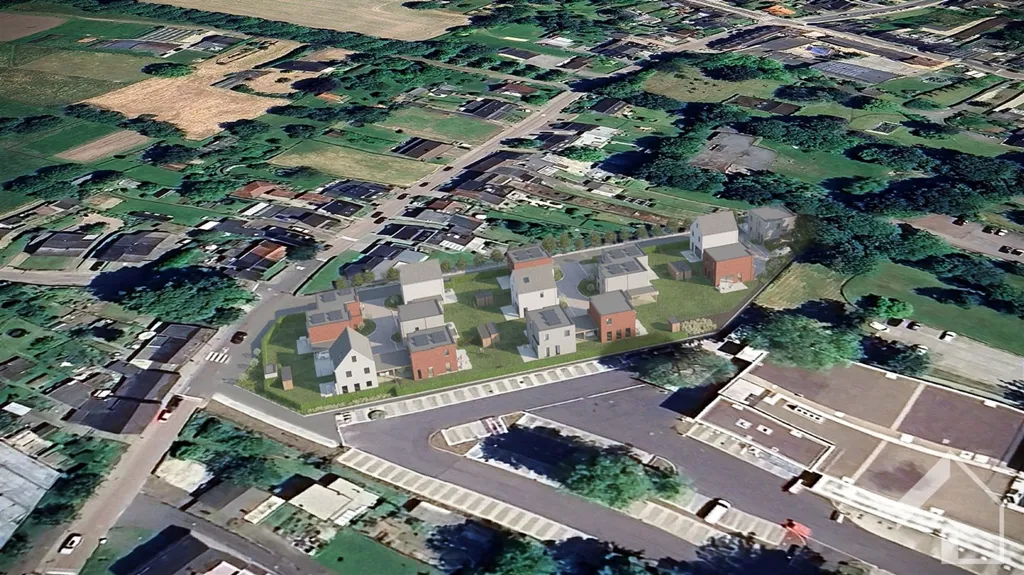 Vue aérienne - Maisons Neuves dans le Centre de Broechem