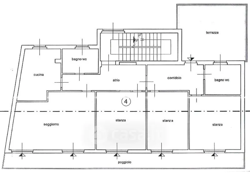 Planimetria - Duplex House with Balcony in Muggia