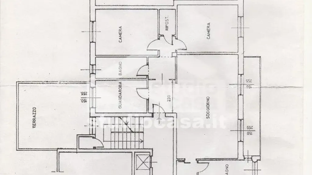 Plan - Rearranged Apartment with Terrace in Milan