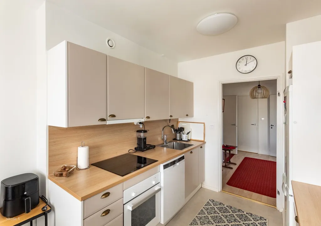 Köök - Modernised Apartment with Solar Panels in Heinola