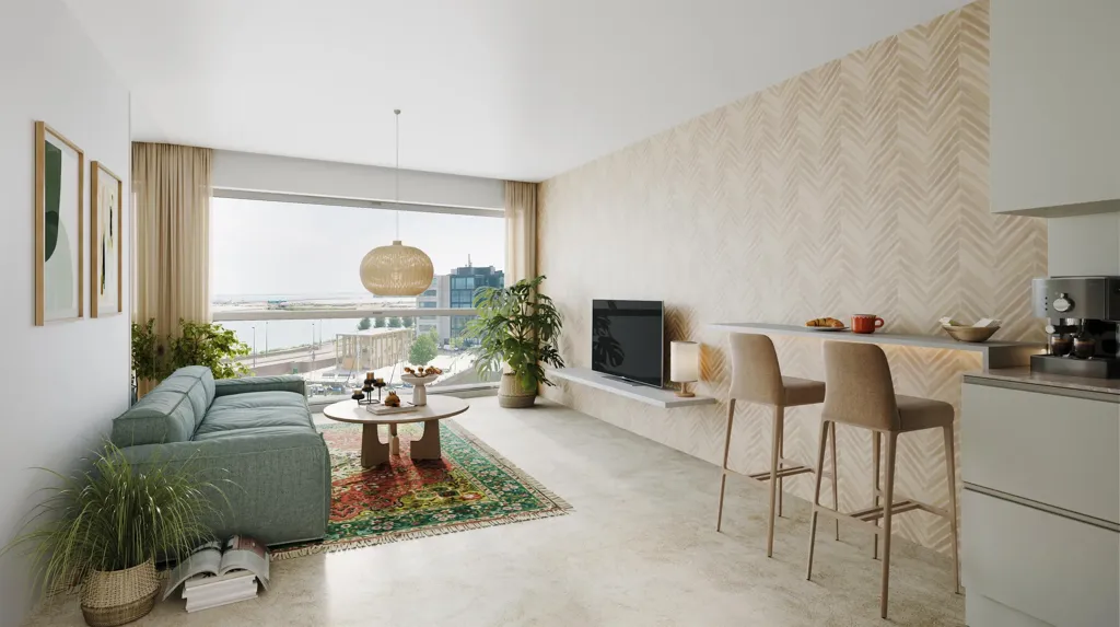 Soggiorno - Studio Apartment with Energy Label A++ in IJburg