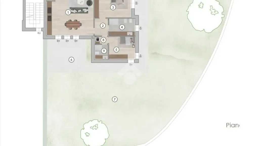 Plan - New Triplex with Private Garden in Borgo Virgilio
