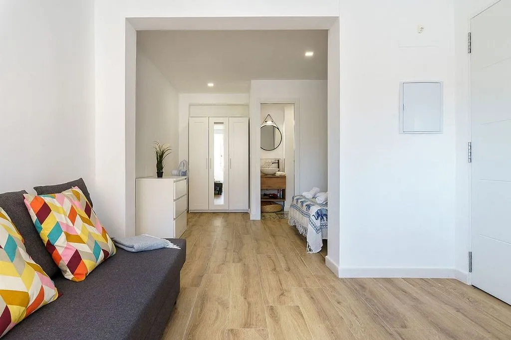 Séjour - Aménagé Studio with Air Conditioning in Málaga