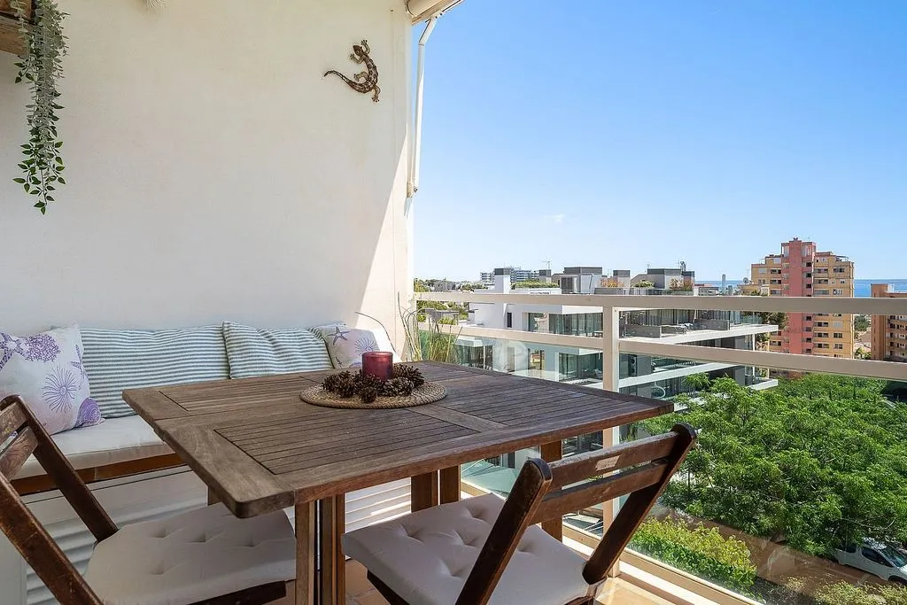 Balcony - 1-Bed Apartment with Pool in Cala Major