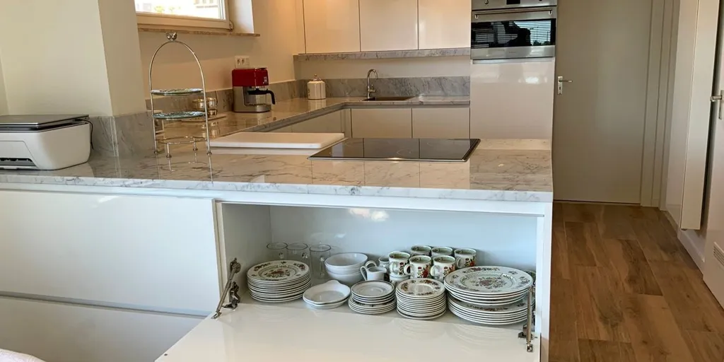 Cuisine - Appartement avec Vue sur les Dunes à Westende