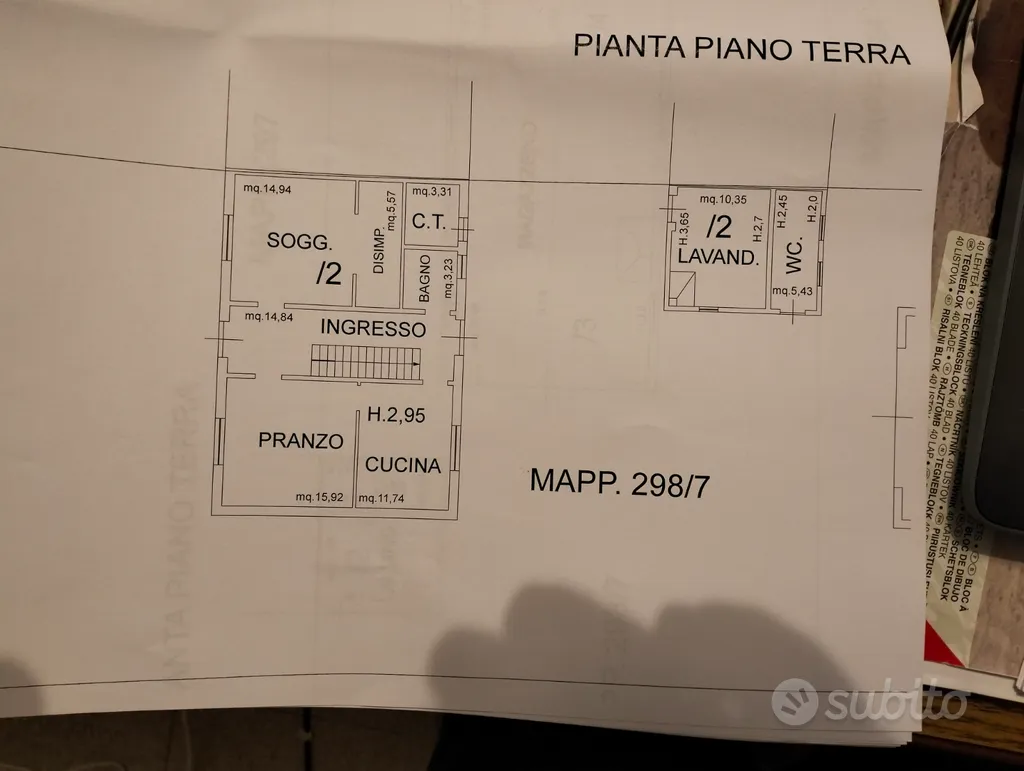 Plan - Colonial House with Garden in Bifamiliar Setting