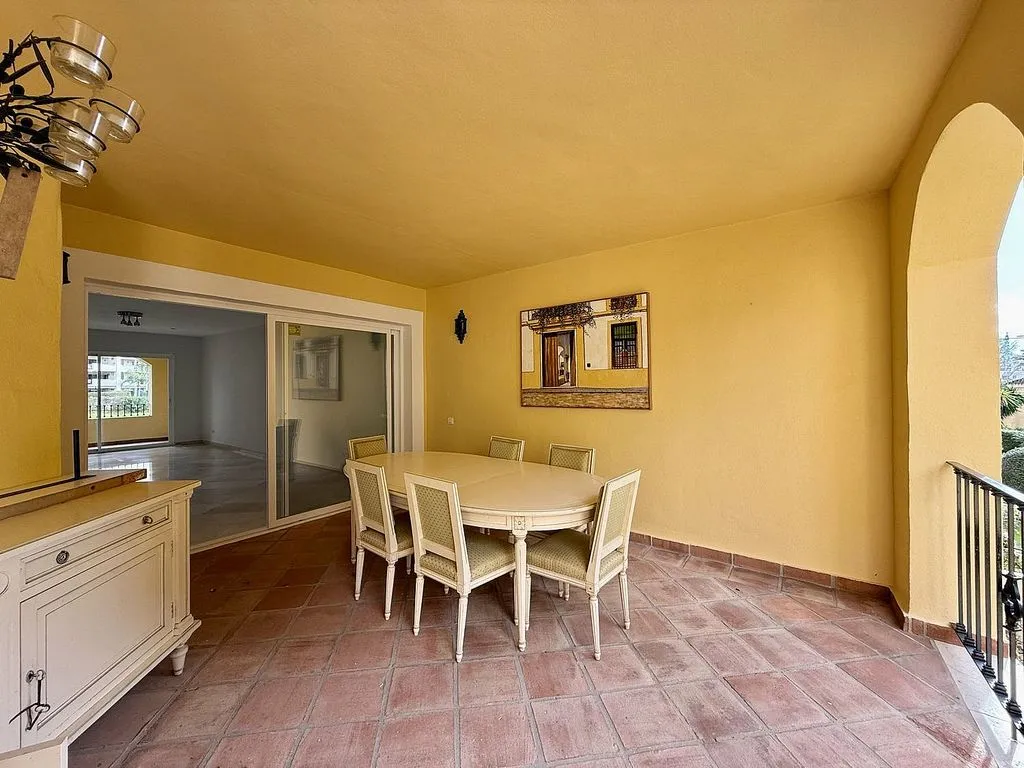 Terrace - Apartment with Pool and Golf View in Guadalmina Alta