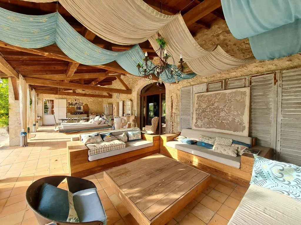 Terrasse - Maison de Luxe avec Piscine à Condom