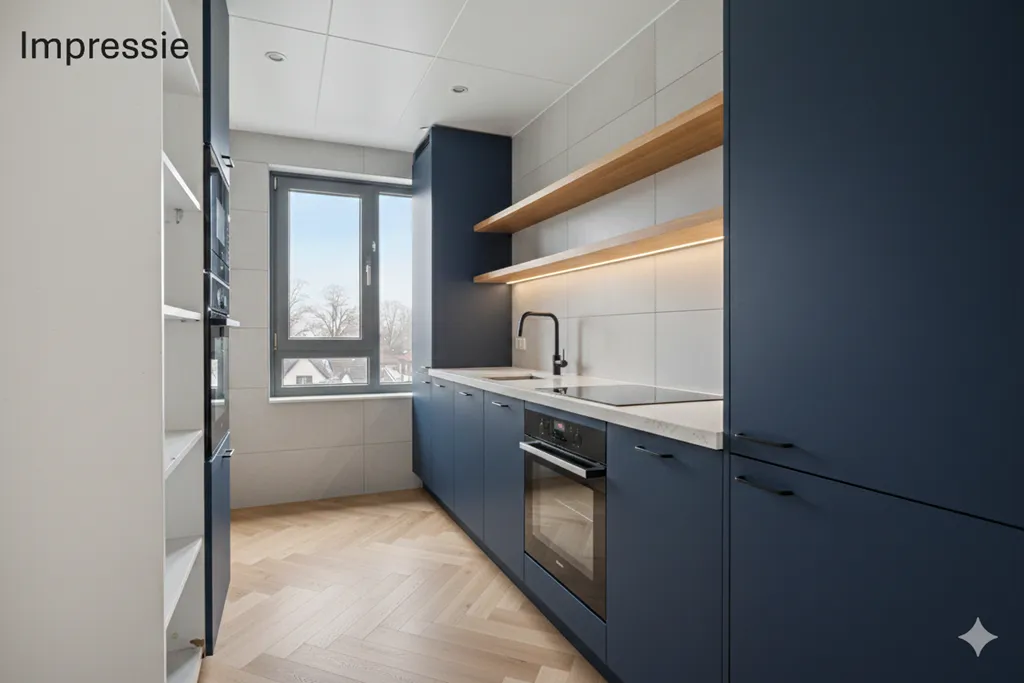 Köök - Top Floor Flat with Balconies in Apeldoorn