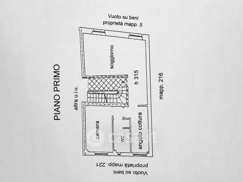 Planimetria - Twin-Occupancy Flat in Varazze's Historic Centre
