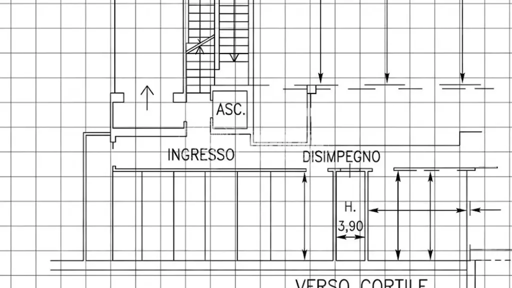 Plan - Fully Rented Flat with Balcony in Moncalieri