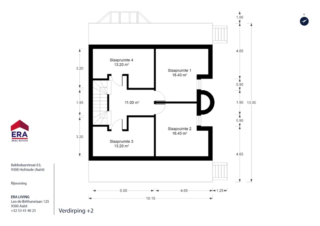 Plaan - Semi-Detached House with Garden in Hofstade