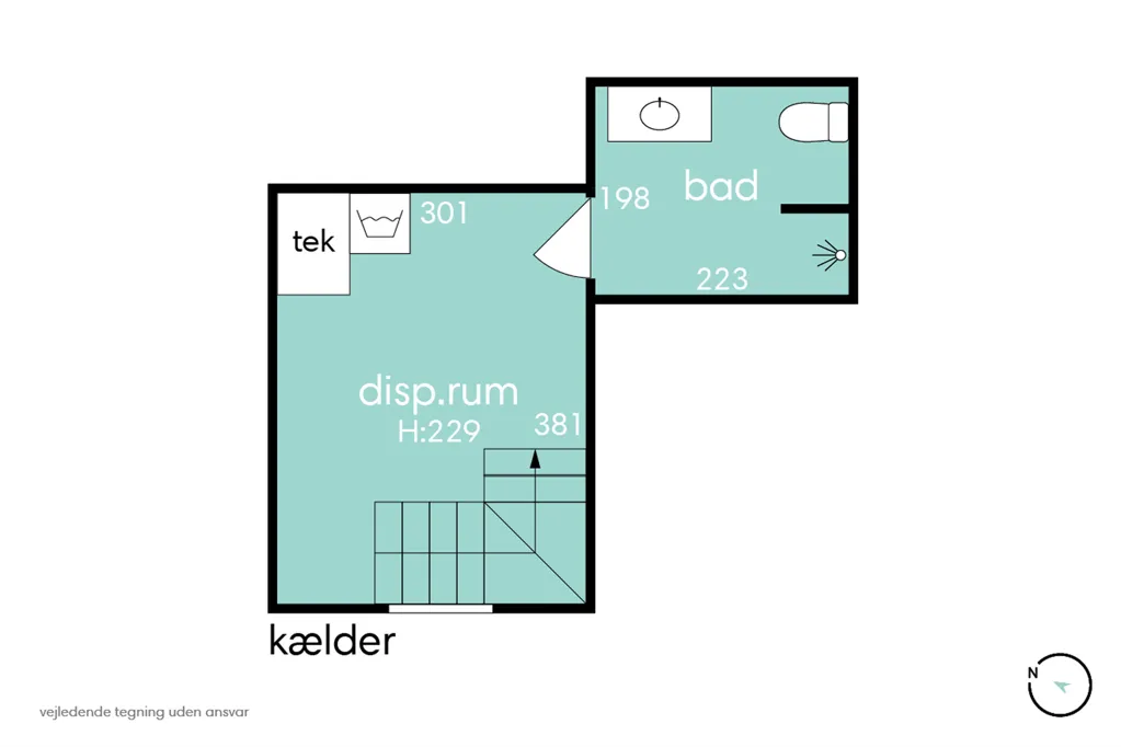 Floor Plan - Charming Renovated Flat with Parking in Øgaderne