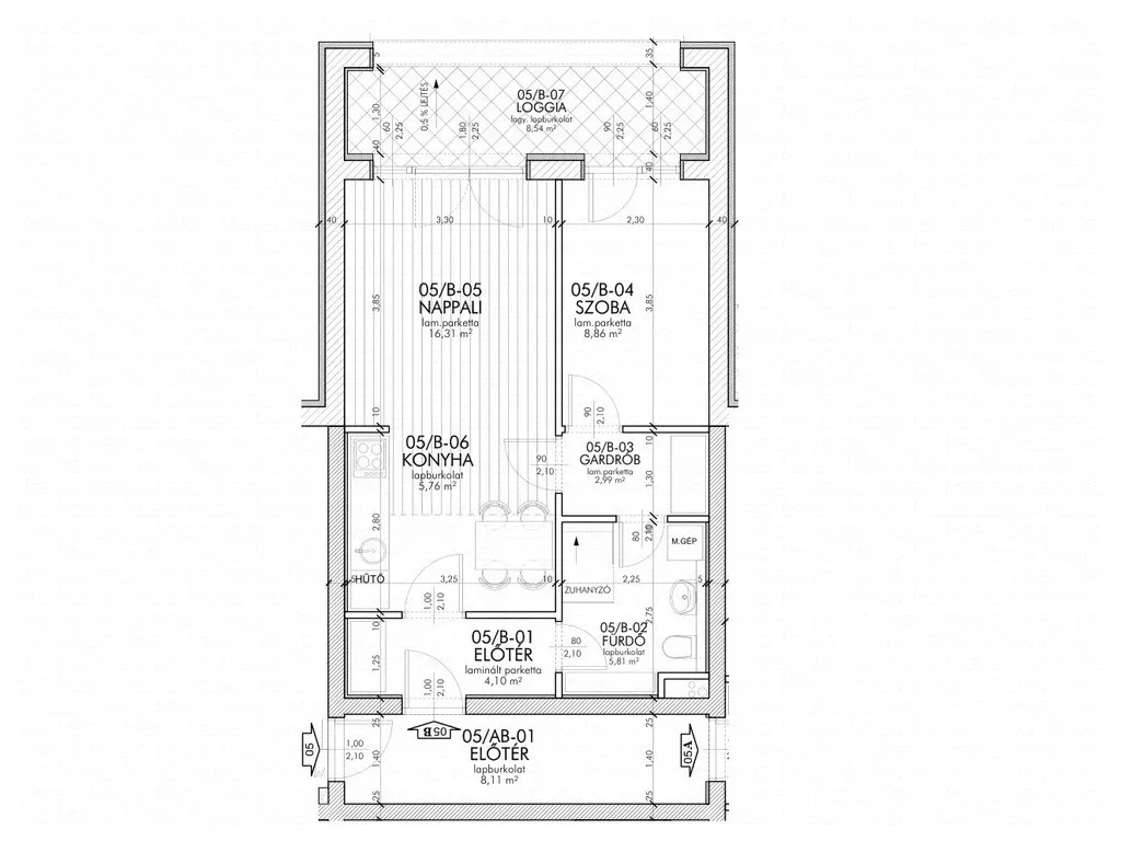Plan - New Apartment with Panoramic View in Szeged