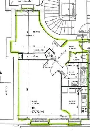 Floor Plan - T2 Near Parc Tête d'Or, Lyon