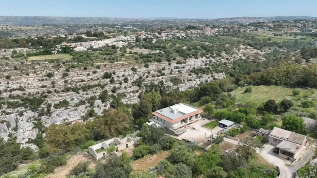 Vue aérienne - Independent House with Panoramic View in Modica