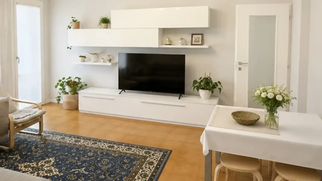 Séjour - Rustic-Style Apartment with Terrace in Maser