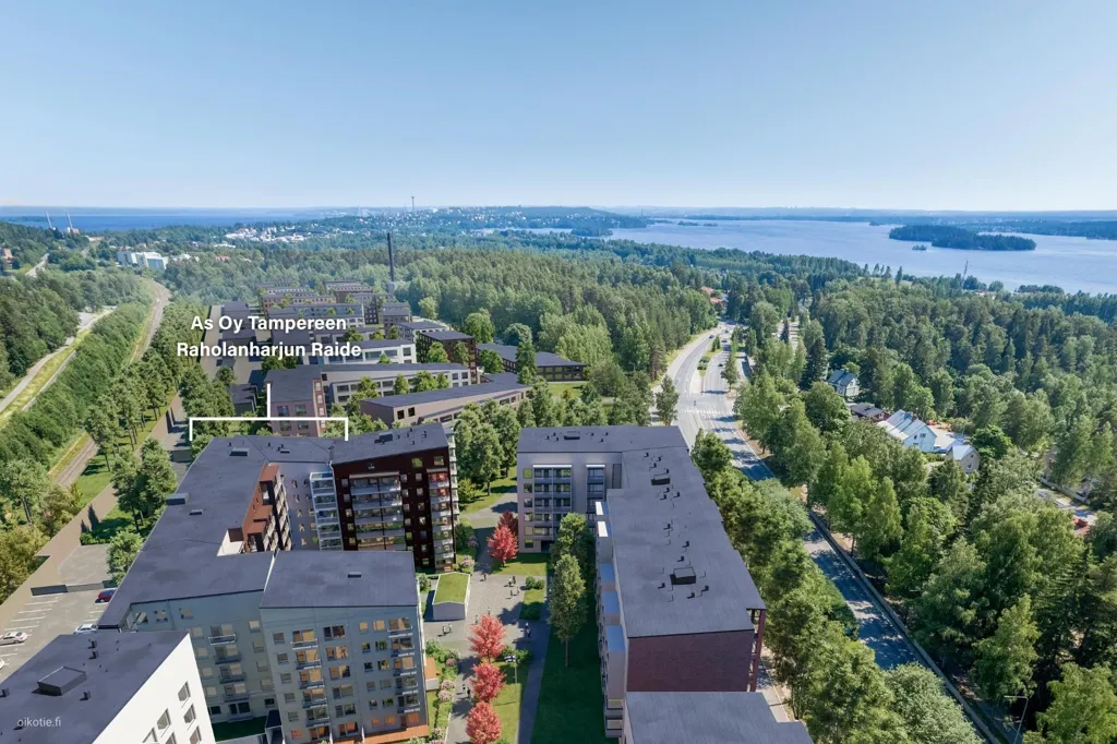 Vue aérienne - Modern Apartment with Balcony in Tampere