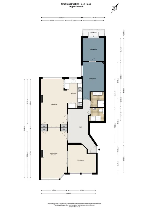 Plaan - Renovated Upper-Floor Apartment in Duinoord