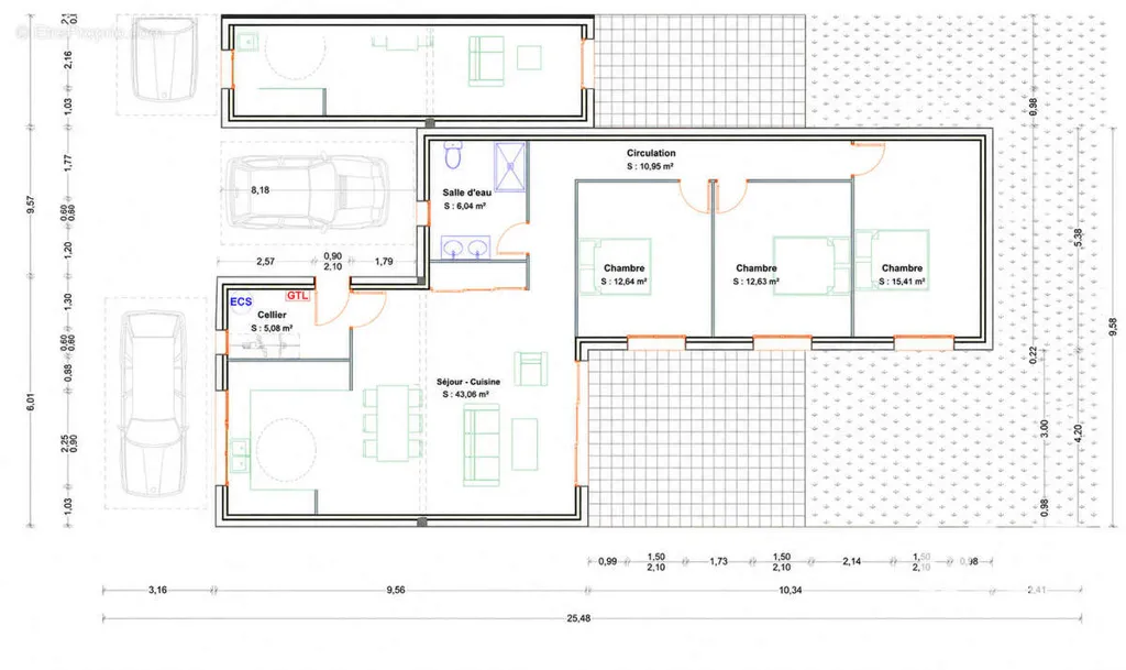 Planimetria - New House with Terrace in Corquilleroy