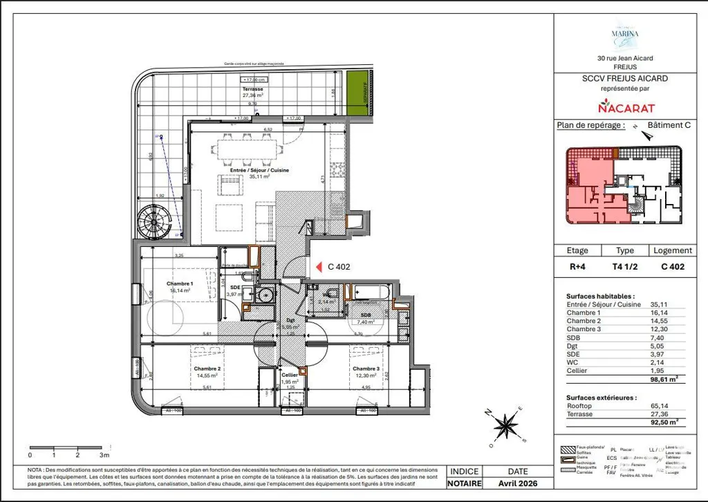 Plaan - Apartment with Rooftop in Port-Fréjus
