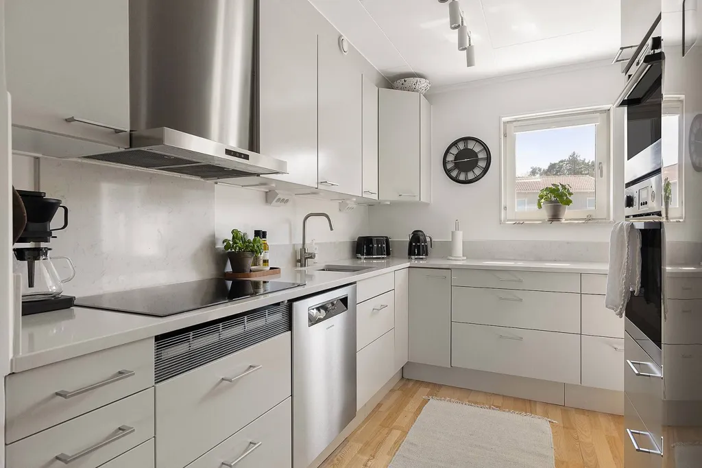 Kitchen - Renovated Apartment with Balcony in Kungsbacka