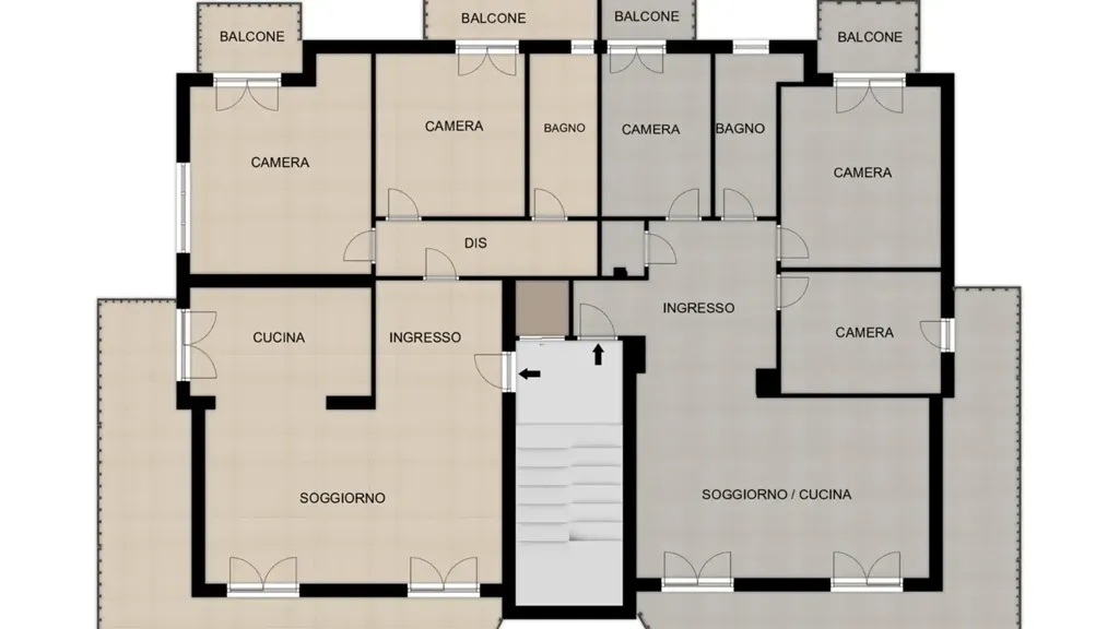 Plan - Penthouse with Terraces in Torino's Crimea