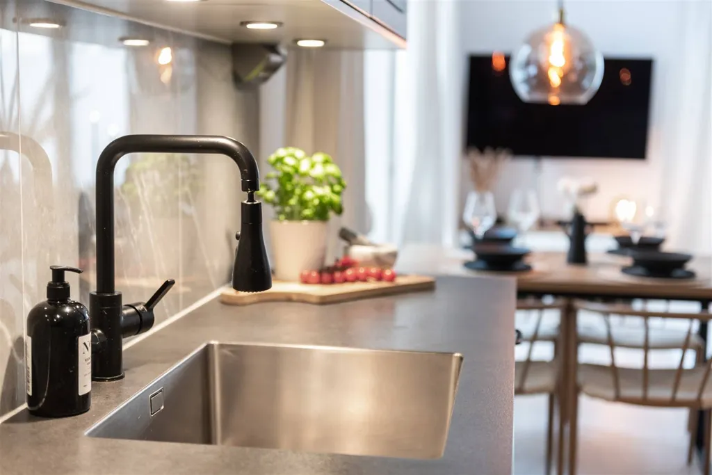 Cucina - Architectural Apartment with Waterfront in Tollare Kaj