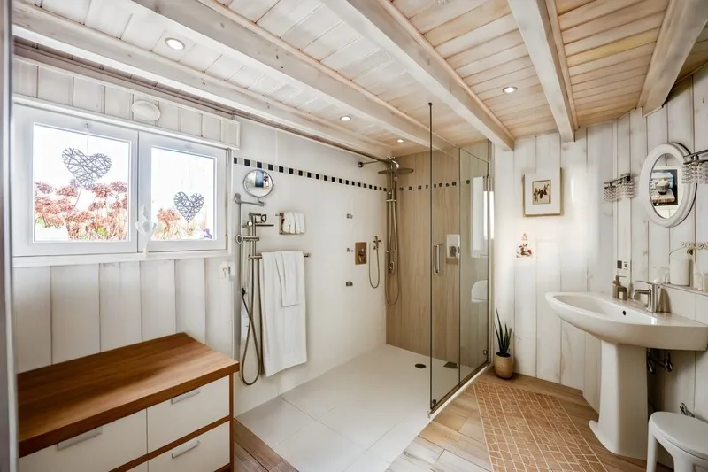 Salles de bain - Maison en Pierre de Loire avec Piscine à Saumur
