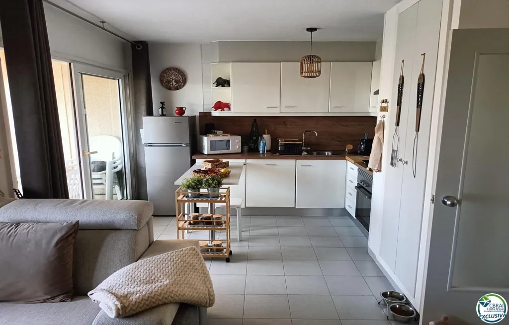 Köök - Apartment with Sea View and Terrace in Rosas