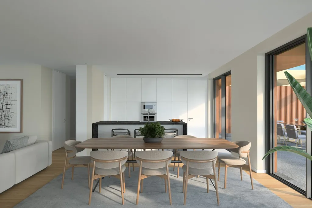 Dining Room - 3-Bed Flat with River View in Porto