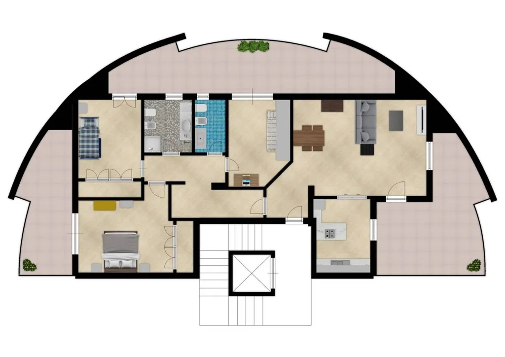 Plan - Luxury Penthouse with Panoramic View in Albenga