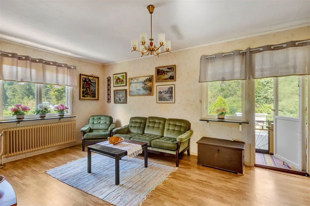 Soggiorno - Villa with Garden and Stream in Kvillsfors