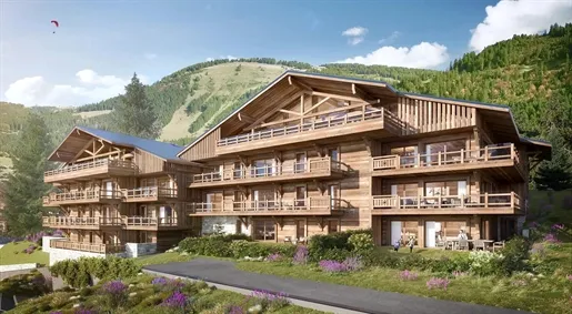 Extérieur - Appartement Neuf avec Balcon et Vue Montagne à Châtel