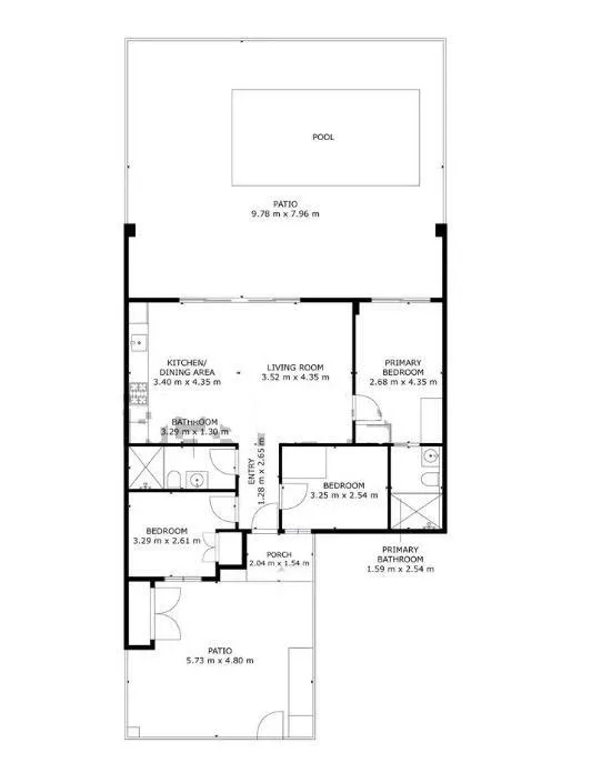 Plan - Bungalow with Pool in El Mojón, Pilar de la Horadada