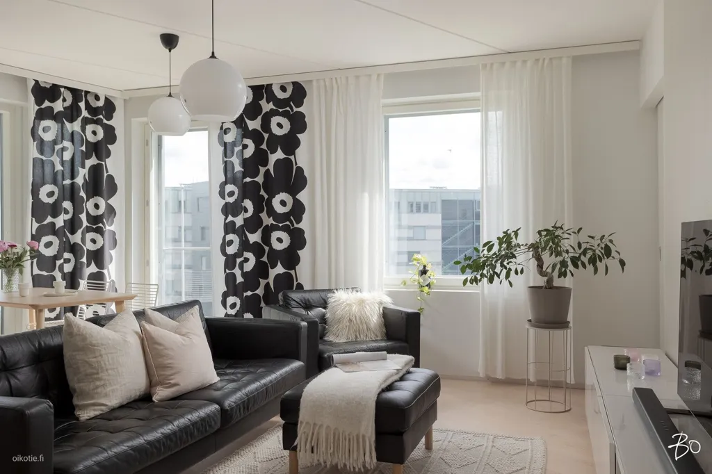 Living Room - Modern Apartment with Balcony in Jyväskylä Centre