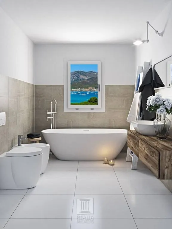 Salles de bain - Contemporary Villa with Infinity Pool in Golfo Aranci