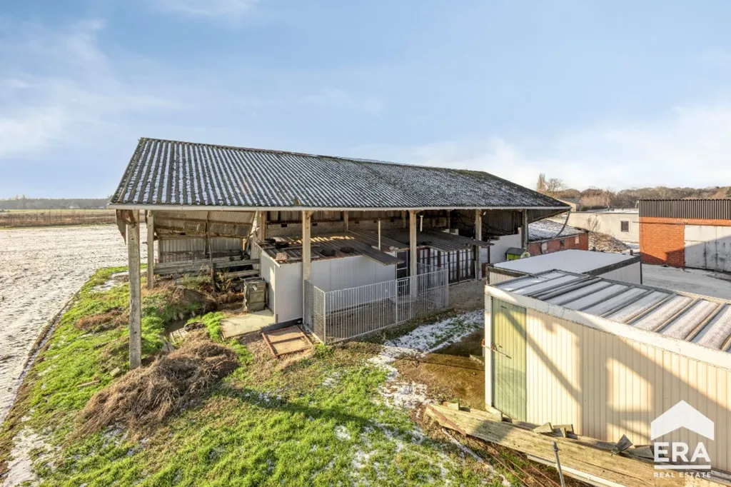 Vue aérienne - Maison 4 Façades avec Dépendances à Jabbeke