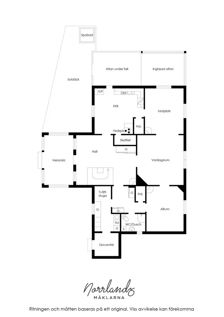 Floor Plan - Well-Maintained Farmhouse with Stables in Västernorrland