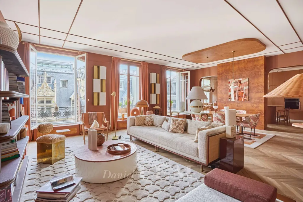 Living Room - Luxury Flat with Balcony in Paris