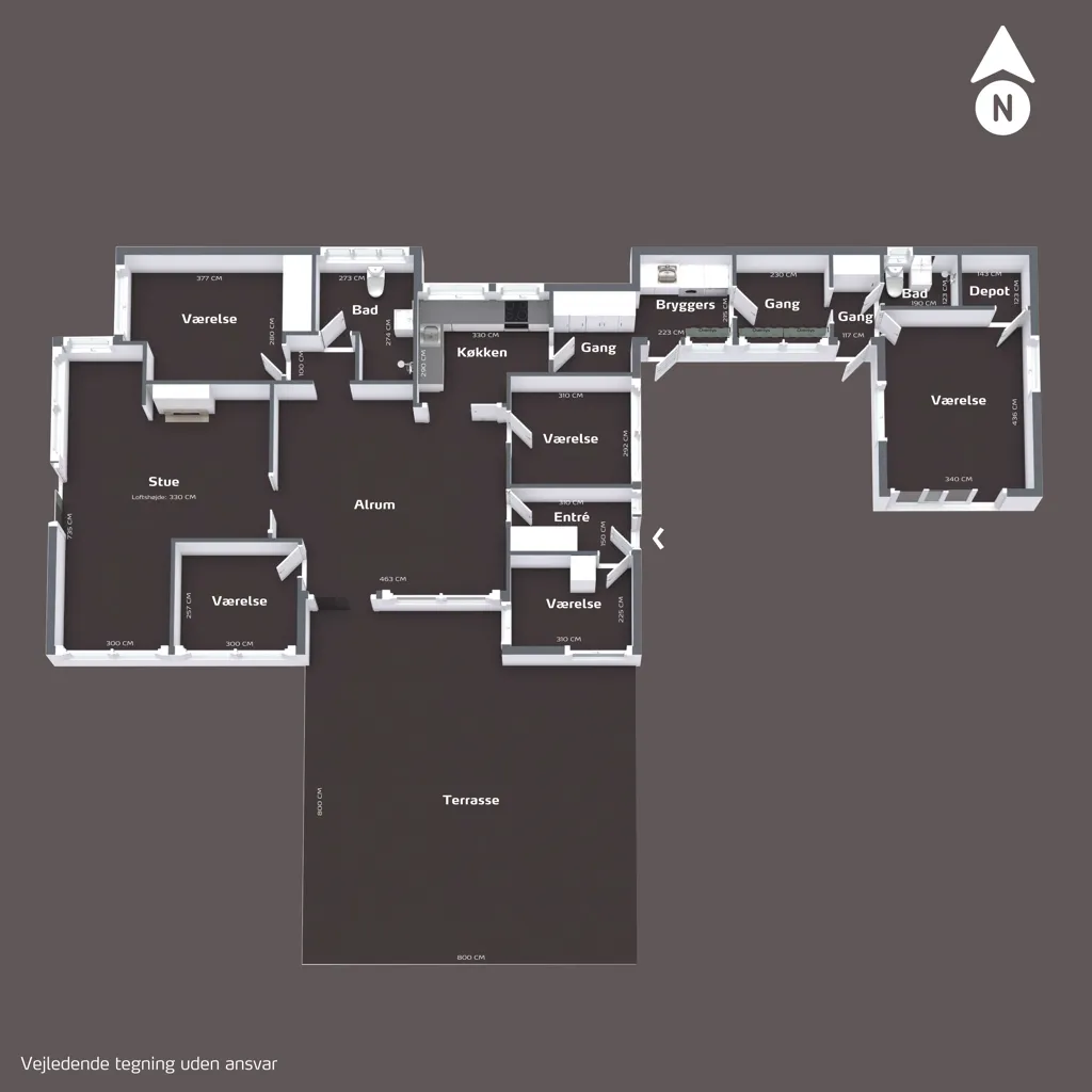 Planimetria - Villa with Waterfront Access in Roskilde