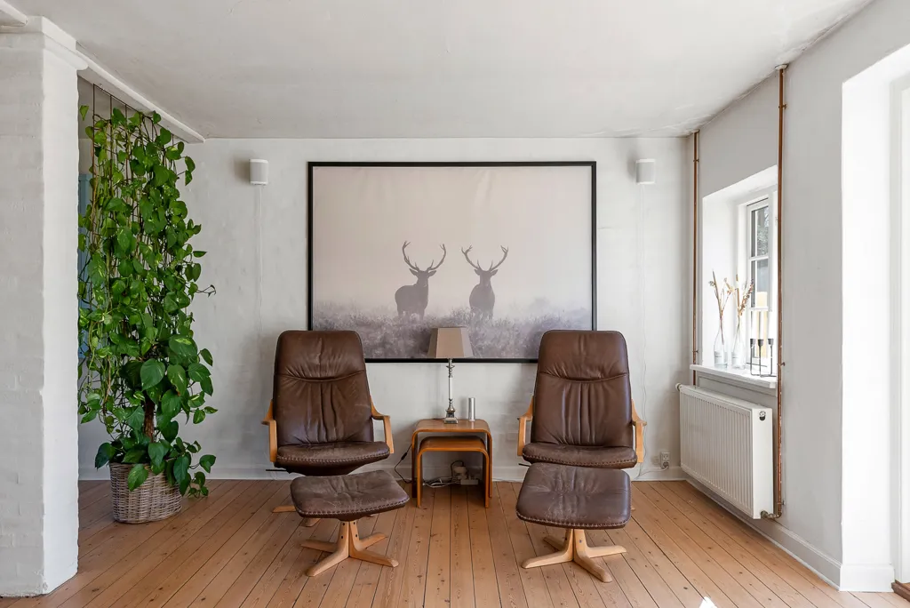 Living Room - Villa with Forest View in Faaborg