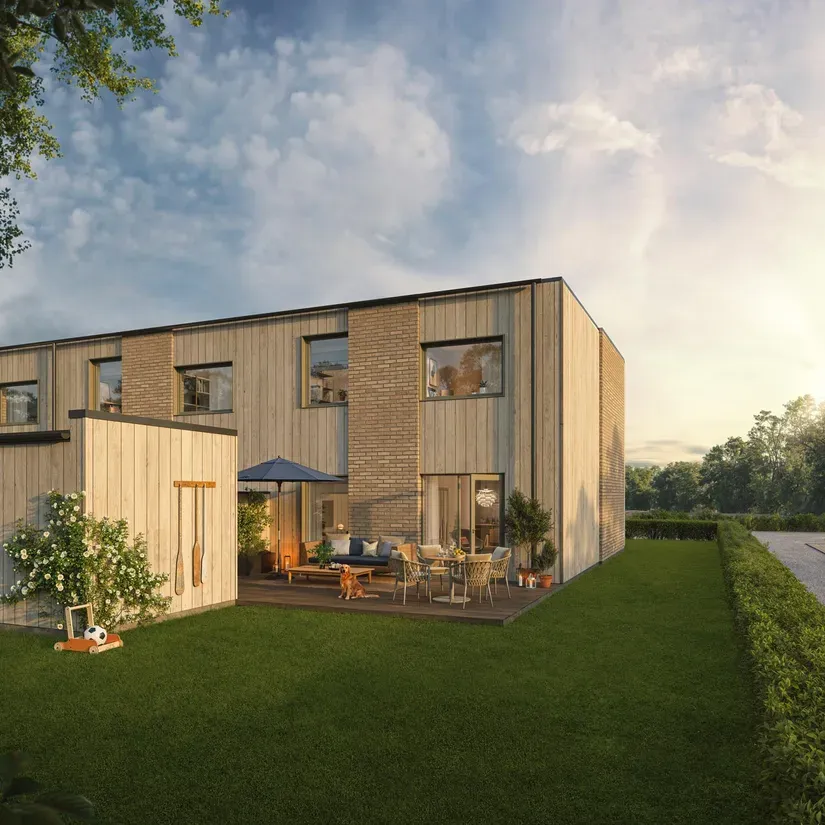 Two-Storey Terraced House with Private Garden in Borstahusen