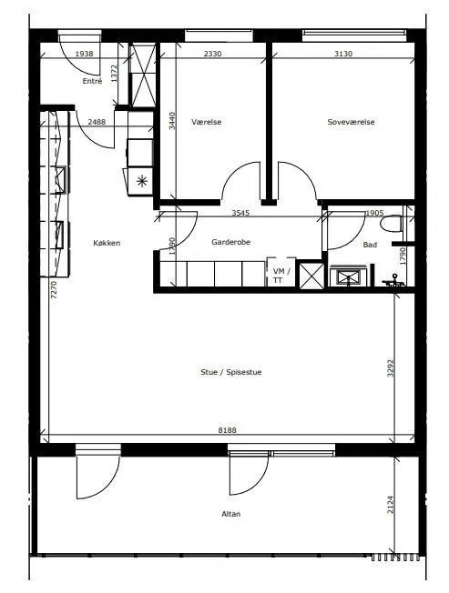 Plan - Modern Flat with View in Lemvig